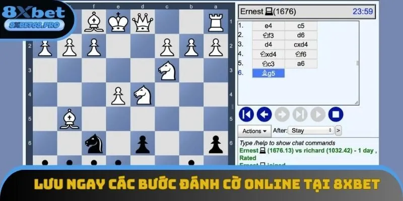 các bước tham gia đánh cờ online tại 8xbet