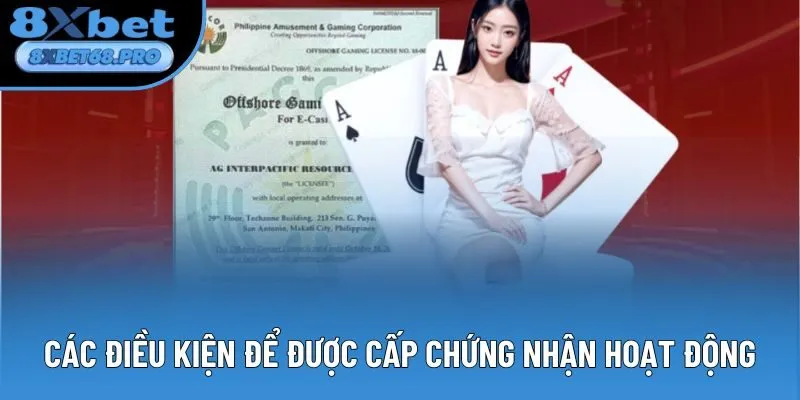 Các điều kiện để được cấp chứng nhận hoạt động
